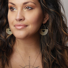 Gold Solar Ray Earrings