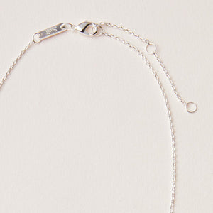 Silver and Tourmaline Stone Intention Charm Necklace