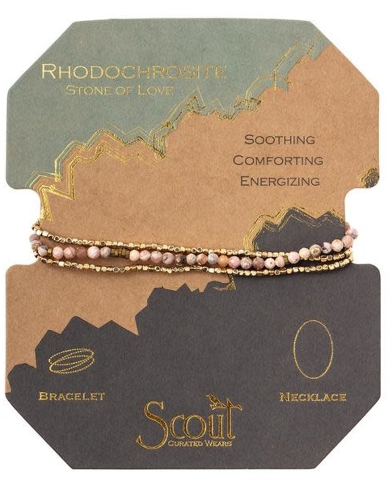 Delicate Rhodochrosite Stone of Love Bracelet/Necklace