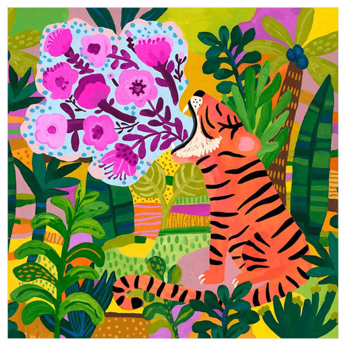 Tigers Roar 10 by 10 Canvas Wall Art